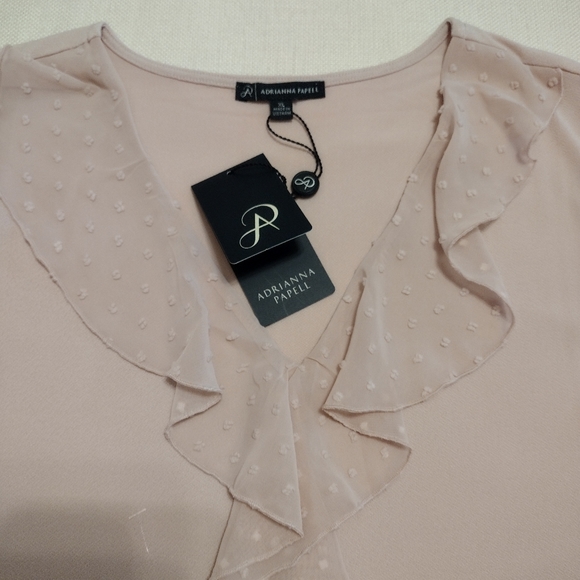 Adrianna Papell XL Champagne Top - Picture 3 of 8